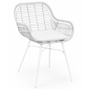 Białe krzesło ogrodowe Belisa