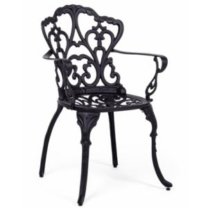 Czarne krzesło ogrodowe Victoria