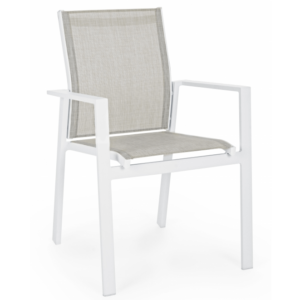 Białe krzesło ogrodowe Crozet