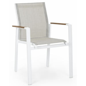 Białe krzesło ogrodowe Elias
