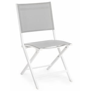 Białe składane krzesło ogrodowe Elin