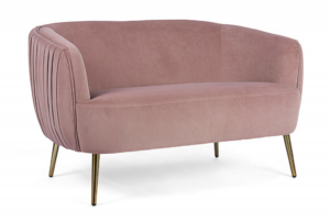 Dwuosobowa sofa Linsay w kolorze różowym