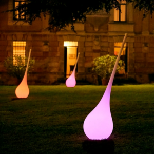 Designerska lampa podłogowa ampoule do ogrodu