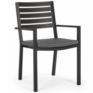 Helina Charcoal antracytowe krzesło ogrodowe