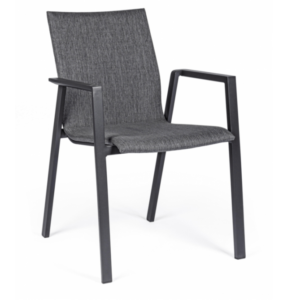 Stylowe krzesło Antracite do ogrodu, jadalni, hotelu, restauracji