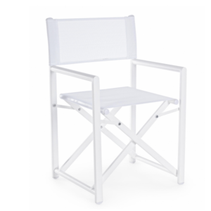Minimalistyczne krzesło ogrodowe Taylor w kolorze białym