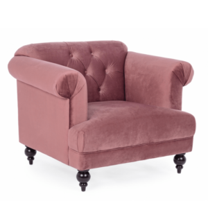 Elegancki fotel Blossom w kolorze różowym