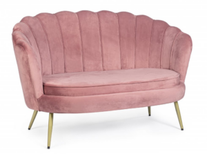 Stylowa sofa Giliola w kolorze różowym
