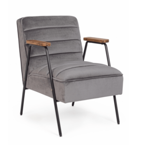 Octav Grey fotel w stylu vintage