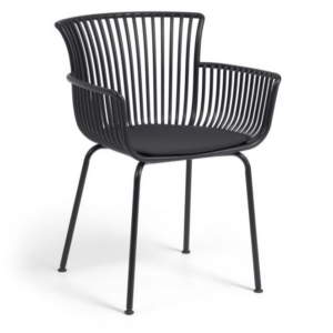Czarne krzesło ogrodowe Kasurpi