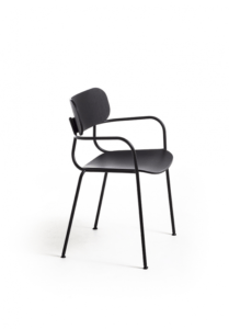 Nowoczesne krzesło Kiyumi Wood AR z podłokietnikami