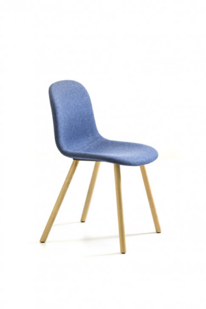 Krzesło Mani Fabric 4WL z drewnianymi nogami