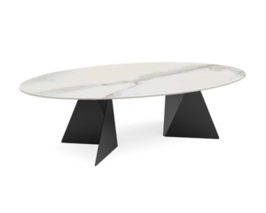 Minimalistyczny stół Euclide-OV300 z owalnym blatem