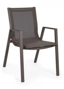Pelagius Coffee krzesło ogrodowe z podłokietnikami