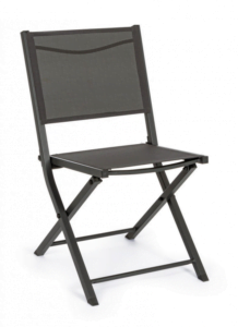 Hilde Charcoal składane krzesło ogłodowe