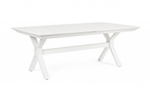 Kenyon White rozkładany stół ogrodowy 110 na 200 cm
