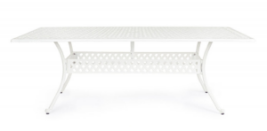 Ivrea stół do ogrodu w białym kolorze 107 na 213 cm