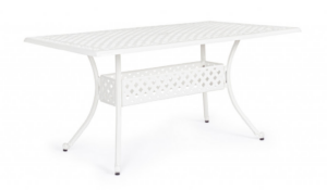 Ivrea biały stół ogrodowy 160 na 90 cm