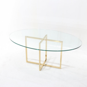 Designerski stół Rossk ze szklanym blatem