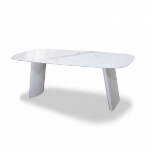 Designerski stół Laca z ceramicznym blatem z efektem marmuru