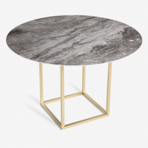 Nowoczesny rozsuwany stół Regon z ceramicznym blatem z efektem marmuru