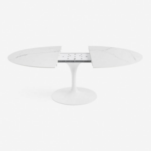 Designerski rozsuwany stół Tulia z ceramicznym blatem z efektem marmuru