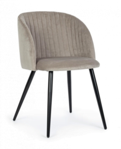 Aksamitne krzesło Queen Taupe Velvet