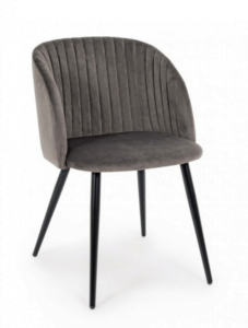 Loftowe krzesło Queen Dark Grey Velvet
