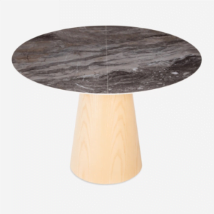 Rozkładany okrągły stół Tribeace z ceramicznym blatem