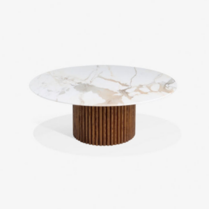 Nowoczesny stolik kawowy Hellige z marmurowym blatem