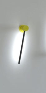 Stylowa lampa kinkiet Mosca/J w kolorze żółtym