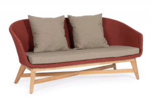 Modernistyczna sofa ogrodowa Coachella Scarlet