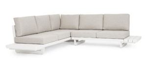 Designerska modułowa sofa ogrodowa Infinity biała