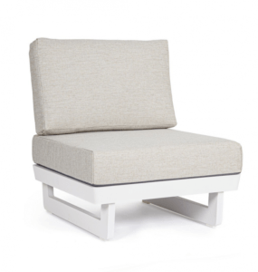 Modernistyczny fotel ogrodowy Infinity biały