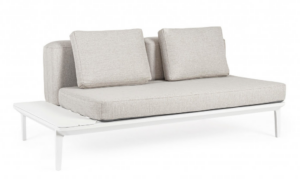 Designerska 2-osobowa sofa ogrodowa Matrix biała