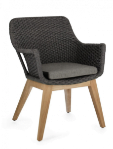 Modernistyczne krzesło ogrodowe Allison Charcoal