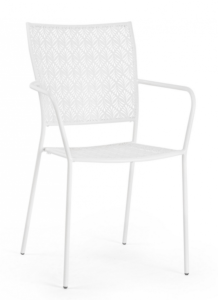 Minimalistyczne krzesło ogrodowe Lizette White