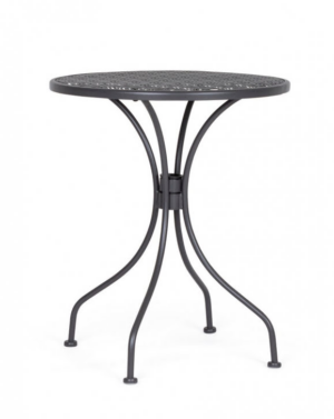 Designerski okrągły stolik ogrodowy Lizette Antracite Ø60