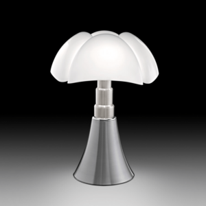 Lampa stołowa satin aluminium Pipistrello
