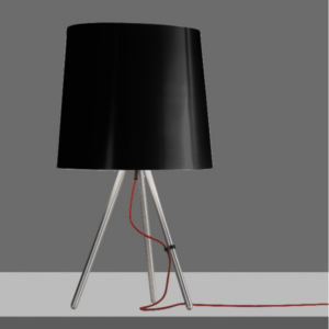 Lampa stołowa czarna Pipistrello