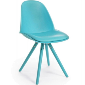 Niebieskie krzesło z tworzywa Chel