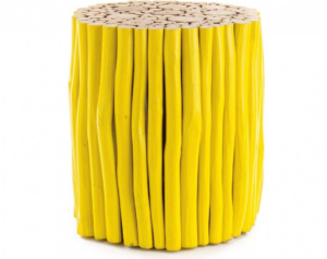 Innowacyjny stolik Gua śr. 38cm w kolorze żółtym