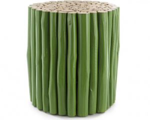 Nowoczesny stolik Gua w kolorze zielonym śr. 38cm