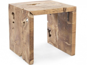 Designerski drewniany stolik Roc 45X45cm