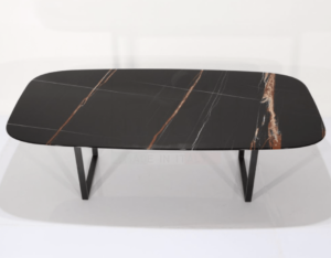 Elegancki stół Cro z marmurowym blatem
