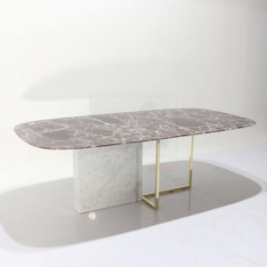 Nowoczesny stół Zonari z marmurowym blatem