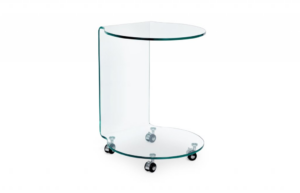 Półokrągły szklany stolik Iride Round 45cm