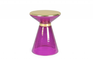 Szklany stolik Meriel w kolorze fioletowym