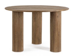Drewniany stół Dacca Ø120 brązowy