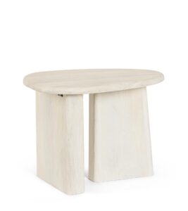Stylowy drewniany stolik kawowy Zacatecas 60X45 biały